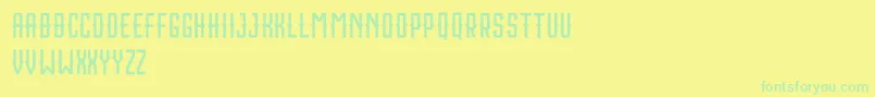 Шрифт Houston Sport Free – зелёные шрифты на жёлтом фоне