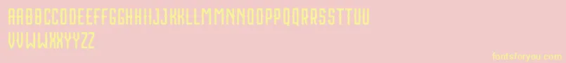 Houston Sport Free-Schriftart – Gelbe Schriften auf rosa Hintergrund