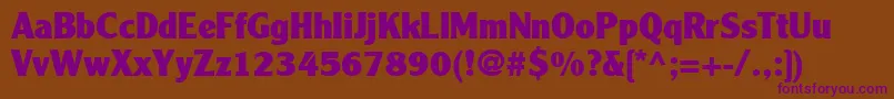 ClearfaceGothicLt95Black Font – Purple Fonts on Brown Background