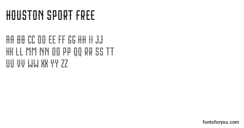 Fuente Houston Sport Free (129940) - alfabeto, números, caracteres especiales