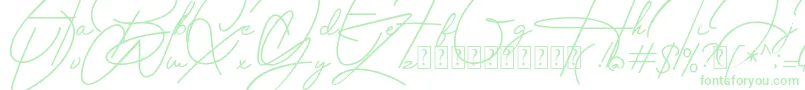 Housttely Signature Font – Green Fonts on White Background