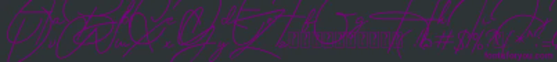 Housttely Signature Font – Purple Fonts on Black Background