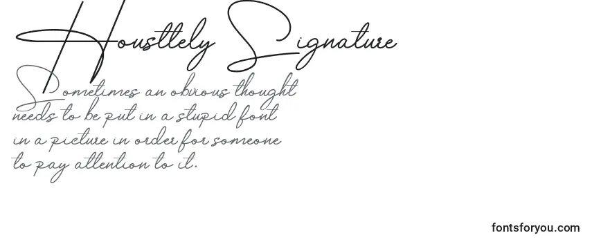 Schriftart Housttely Signature