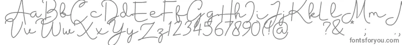 Housttik Personal Use-Schriftart – Graue Schriften auf weißem Hintergrund