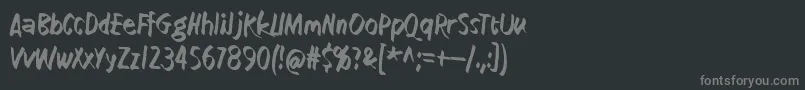 フォントHow low is low – 黒い背景に灰色の文字