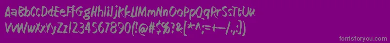 How low is low Font – Gray Fonts on Purple Background