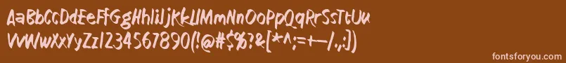 How low is low Font – Pink Fonts on Brown Background
