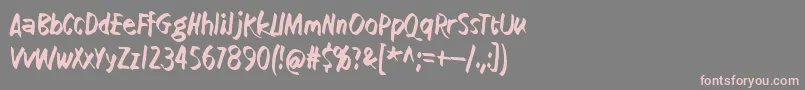 How low is low Font – Pink Fonts on Gray Background