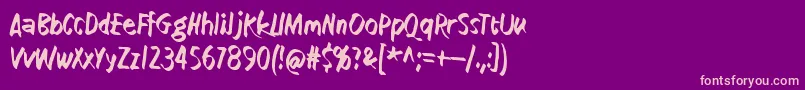 How low is low Font – Pink Fonts on Purple Background