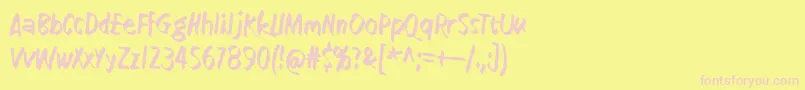 How low is low Font – Pink Fonts on Yellow Background