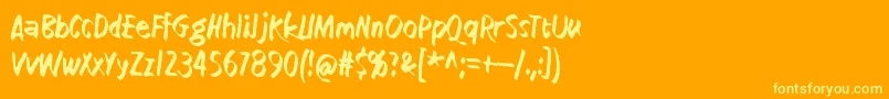 How low is low Font – Yellow Fonts on Orange Background