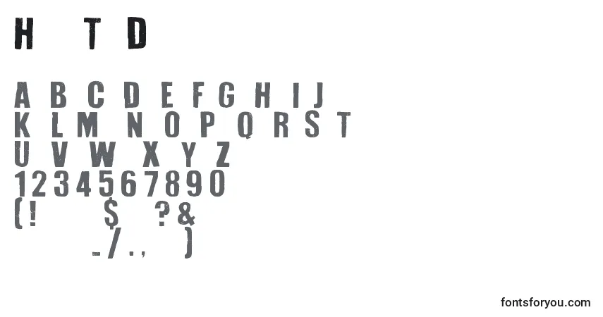Schriftart How To Disappear – Alphabet, Zahlen, spezielle Symbole