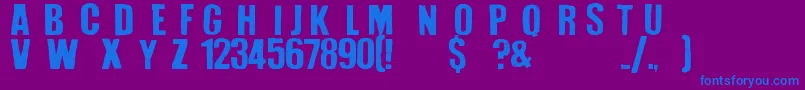 How To Disappear Font – Blue Fonts on Purple Background