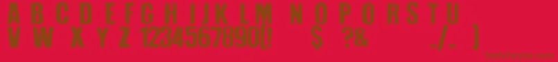 How To Disappear Font – Brown Fonts on Red Background
