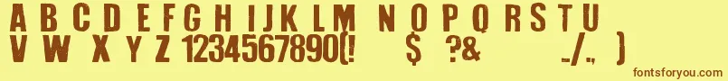 How To Disappear Font – Brown Fonts on Yellow Background