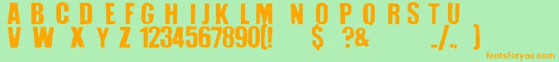 How To Disappear Font – Orange Fonts on Green Background