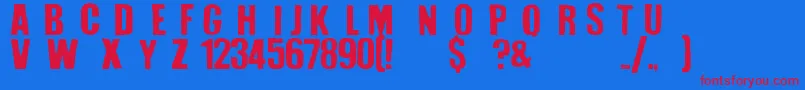 How To Disappear Font – Red Fonts on Blue Background