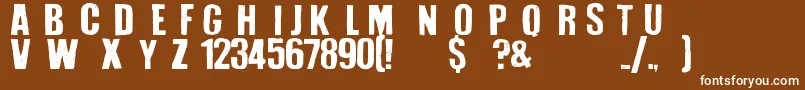 How To Disappear Font – White Fonts on Brown Background