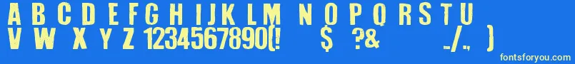 How To Disappear Font – Yellow Fonts on Blue Background