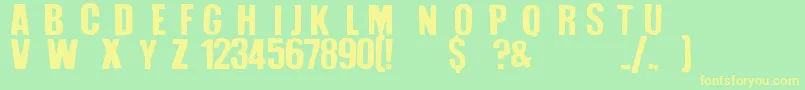 How To Disappear Font – Yellow Fonts on Green Background