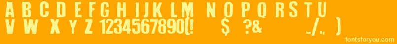 How To Disappear Font – Yellow Fonts on Orange Background