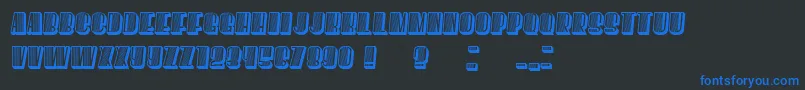 However Italic Font – Blue Fonts on Black Background