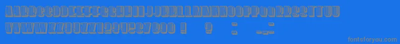Fonte However – fontes cinzas em um fundo azul