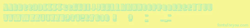 Шрифт However – зелёные шрифты на жёлтом фоне