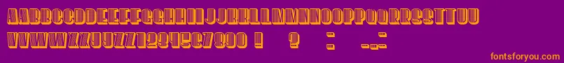Fonte However – fontes laranjas em um fundo violeta