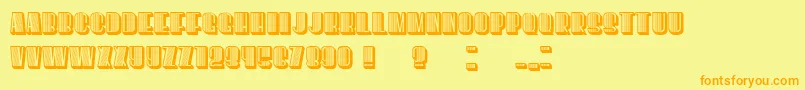 However Font – Orange Fonts on Yellow Background