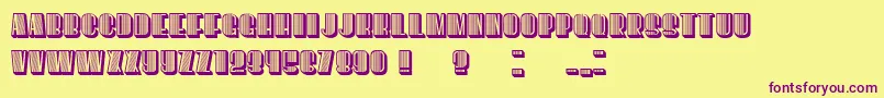 However Font – Purple Fonts on Yellow Background