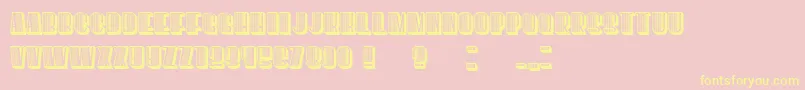 However Font – Yellow Fonts on Pink Background