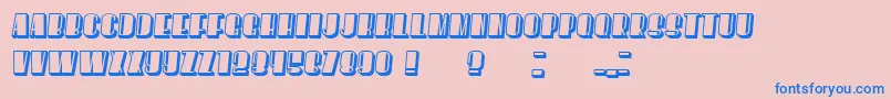 Police HoweverFlat Italic – polices bleues sur fond rose