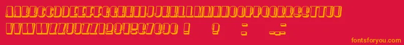 fuente HoweverFlat Italic – Fuentes Naranjas Sobre Fondo Rojo
