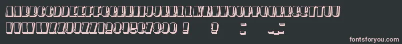 フォントHoweverFlat Italic – 黒い背景にピンクのフォント