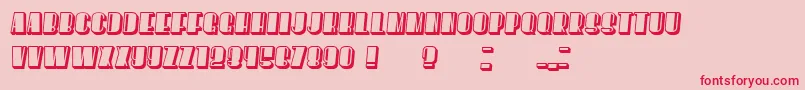 HoweverFlat Italic Font – Red Fonts on Pink Background