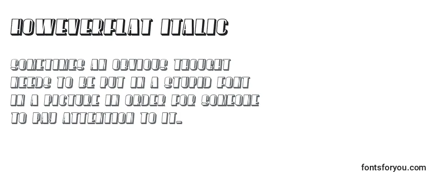 Шрифт HoweverFlat Italic