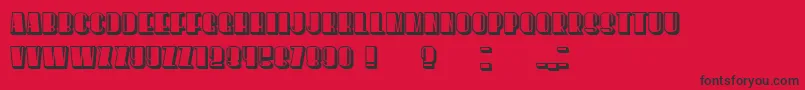 HoweverFlat Font – Black Fonts on Red Background