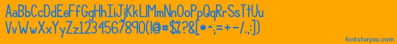 Kgcompassionbig Font – Blue Fonts on Orange Background