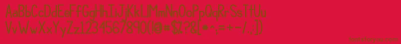 Kgcompassionbig Font – Brown Fonts on Red Background