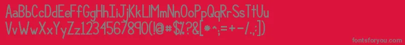 Kgcompassionbig Font – Gray Fonts on Red Background