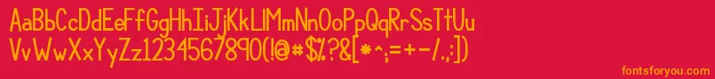 Kgcompassionbig Font – Orange Fonts on Red Background