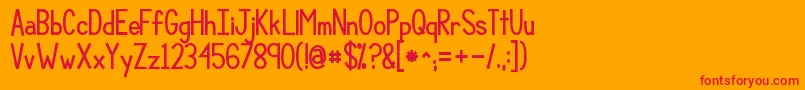 Kgcompassionbig Font – Red Fonts on Orange Background
