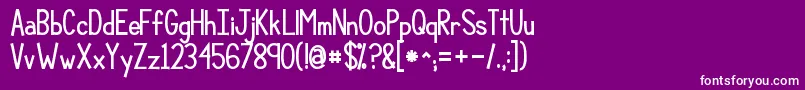 Kgcompassionbig Font – White Fonts on Purple Background