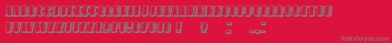 フォントHoweverStylish Italic – 赤い背景に灰色の文字