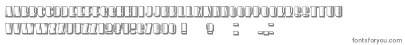 HoweverStylish-fontti – harmaat kirjasimet valkoisella taustalla