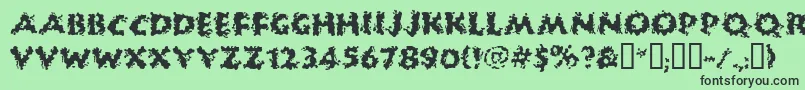 HUCKB    Font – Black Fonts on Green Background