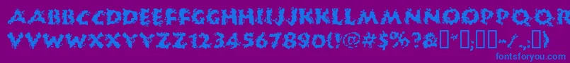 HUCKB    Font – Blue Fonts on Purple Background