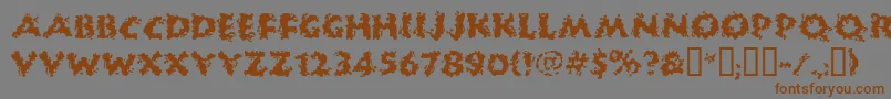 HUCKB    Font – Brown Fonts on Gray Background