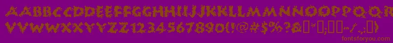 HUCKB    Font – Brown Fonts on Purple Background